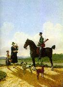 Wilhelm von Kobell Riders on Lake Tegernsee  II France oil painting reproduction